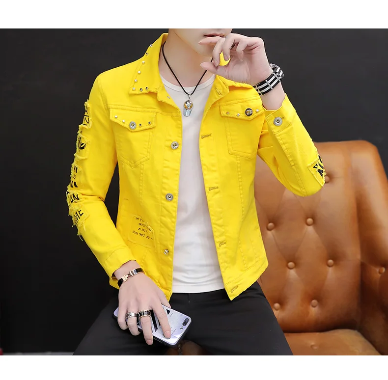 Spring And Autumn Jeans Coat Men's Korean-style Fashion Students Handsome Versatile Jacket MEN'S Wear Summer New Style Cowb