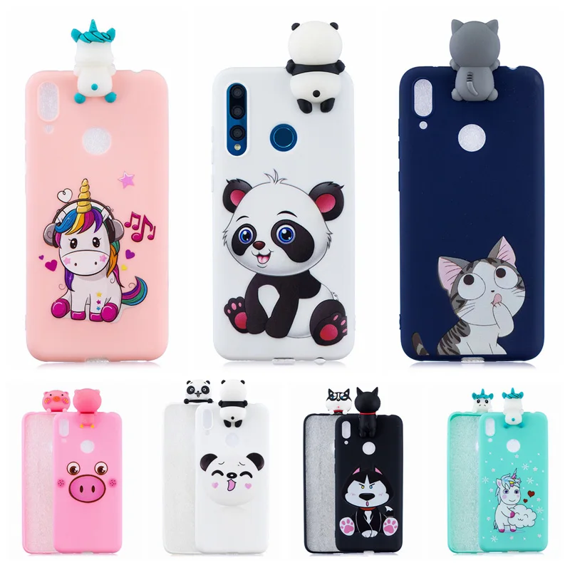 Чехол для Huawei Y5 Y6 Y7 Y9 Prime 2019 силиконовый чехол с милыми 3D пандами единорогом (2019)
