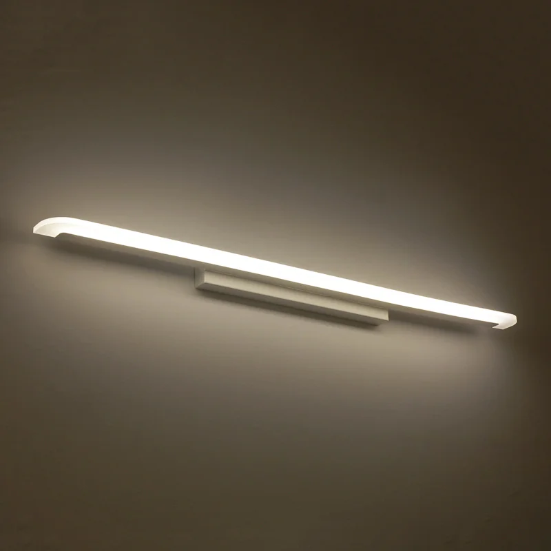 Современный светодиодный зеркальный светильник длиной 40-120 см, водонепроницаемый современный косметический акриловый настенный светильник для ванной комнаты, лампа для спальни