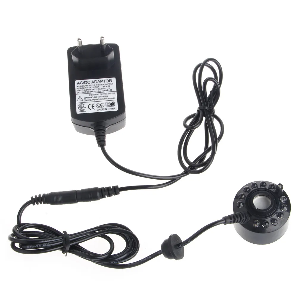 

Ultrasonic12-LED Pond Mist Maker Fogger Water Fountain 3-Color Light EU Plug