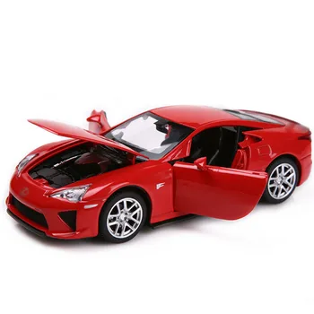 

JIAYE 1:32 Luxury Alloy Pull Back Car Model with Base Diecast Metal Toy Vehicles with Sound Light Open Doors for Children's Gift