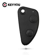 Keyyou 2 Knoppen Sleutel Shell Auto Flip Folding Remote Key Case Keyless Shell Cover Vervanging Voor Alfa Romeo 147 156 166 Gt