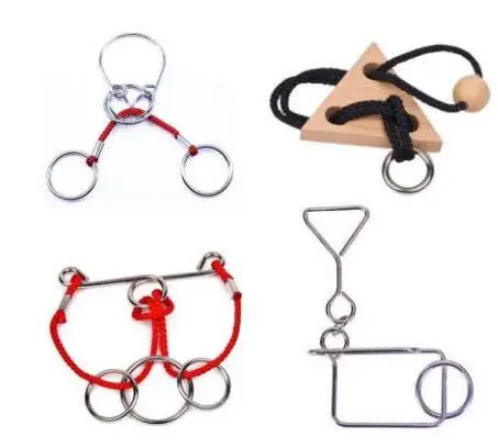 Classic IQ Metal Brain Teaser Wire Puzzles Game for Adults Children 40