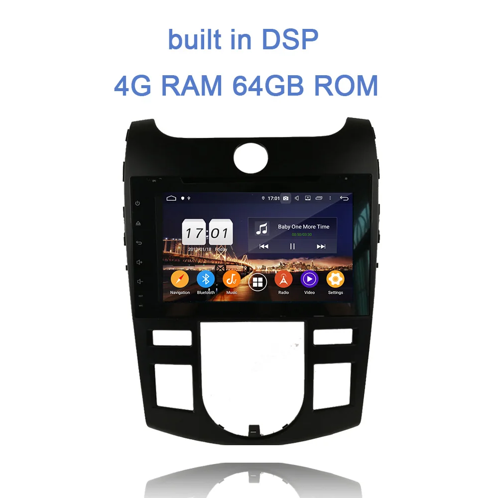 4GB 64GB " TDA7851 Android 9,0 8 ядерный 4 Гб ОЗУ 64 Гб ПЗУ автомобильный dvd-плеер Bluetooth 4,2 для kia CERATO FORTE 2008-2012 gps ГЛОНАСС карта радио - Цвет: 4GB 64GB