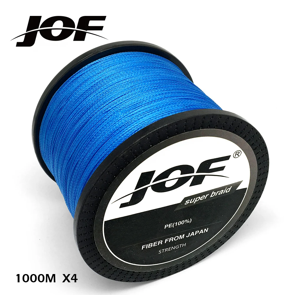 Новинка JOF 1000 м многофиламентная рыболовная леска 100% ПЭ плетеная 4 нити для ловли