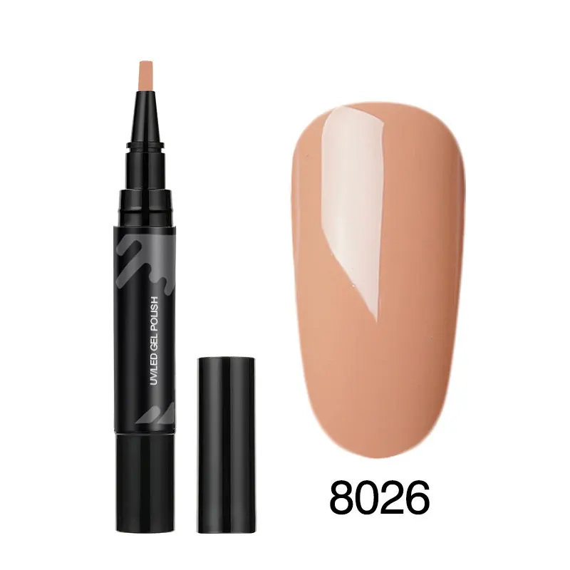 LKE Светодиодный УФ-гель-карандаш для ногтей, дизайн клея, дизайн для маникюра Venalisa, 60 цветов, эмалированная удобная ручка для чистки ногтей - Цвет: 8026