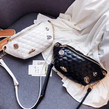 Женская полиуретановая сумка на пояс, поясная сумка, модные нагрудные сумки, роскошная цепочка, Сумка с бананом, многофункциональная Женская поясная сумка через плечо