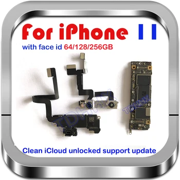 

Free Shipping Original Motherboard For iPhone 11 64GB 256GB 128gB Factory Unlocked Mainboard with chips IOS Update Support