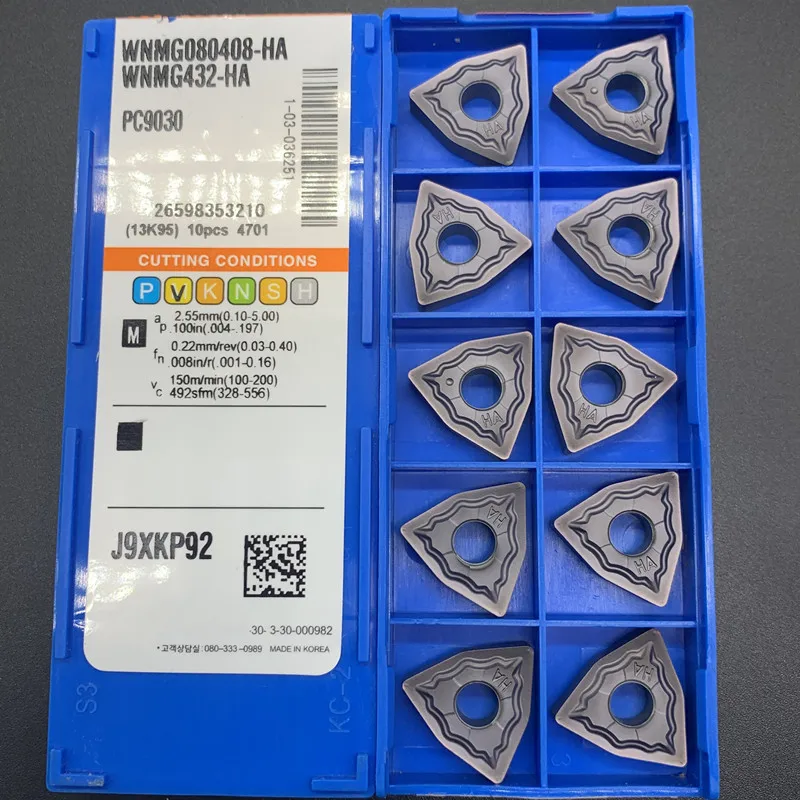 WNMG080404 WNMG080408 HA PC9030 Inserts 100% Original High Quality External Turning Tool WNMG Carbide Insert For Stainless Steel