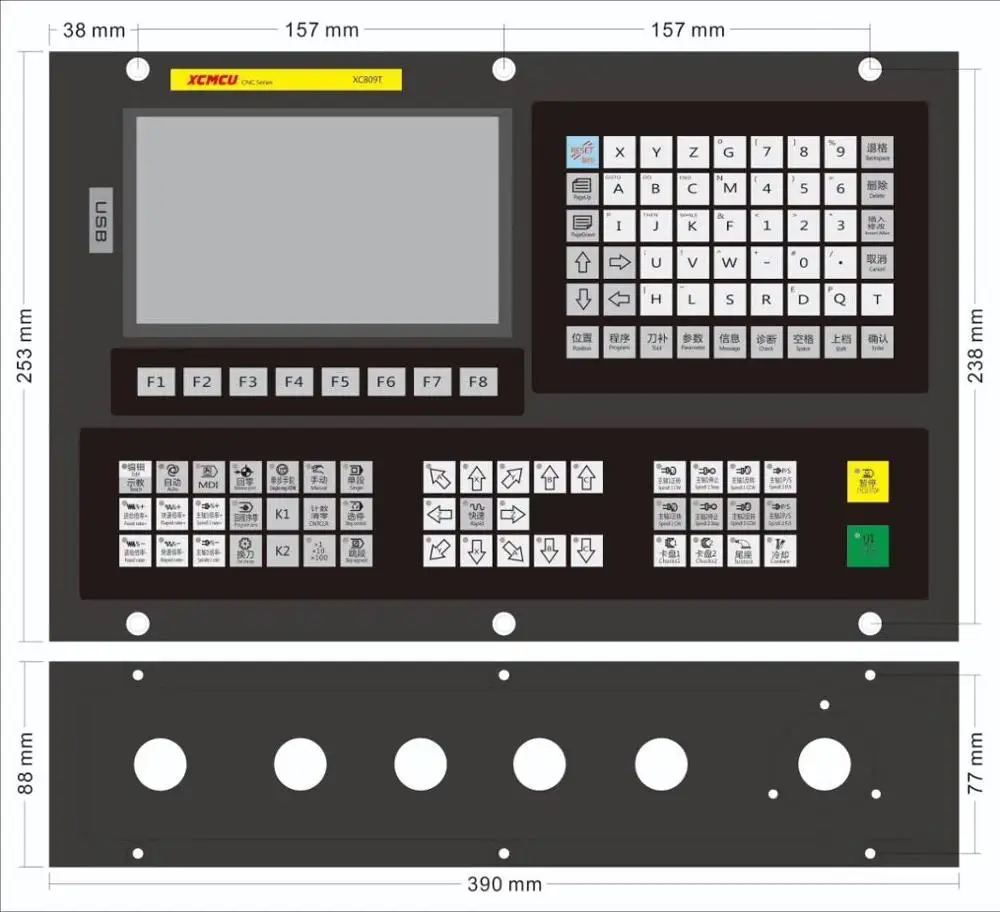 US $366.41 XC809T 23456 Axis Multifunctional Lathe CNC System Controller With Tool Magazine Support GCode ATC FANUC Digital Spindles