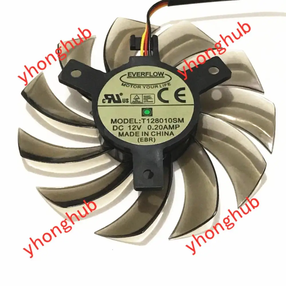 Everflow T128010SM сервер Cpu вентилятор DC 12V 0.2A 74x74x10 мм 3 провода|everflow t128010sm|cpu fanfan dc |