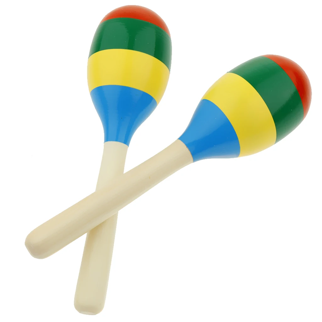 1 Pair Maraca Sand Hammer Shaker for Baby Kids Children Music Early Educational Toys