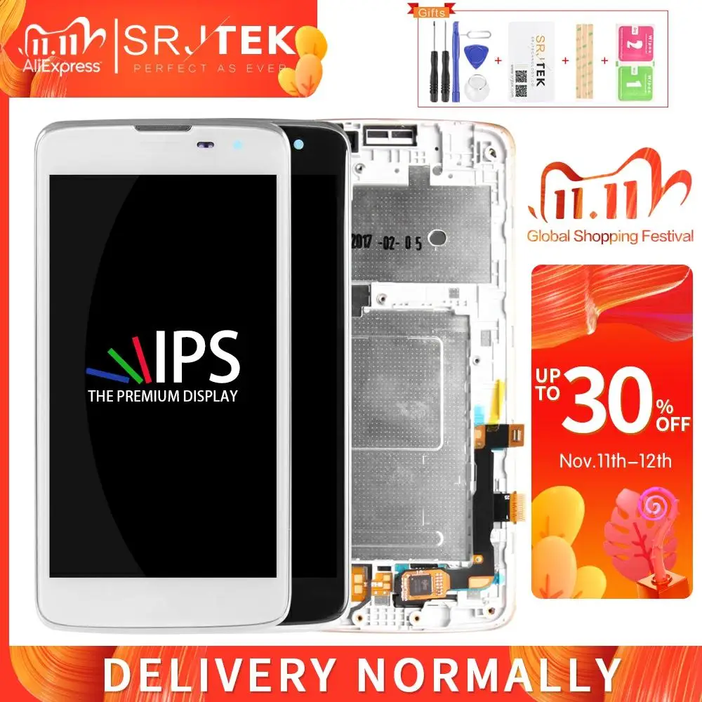 Srjtek For LG Q7 X210 LCD Display with Touch Screen Digitizer Sensor Assembly / with Frame 5.0