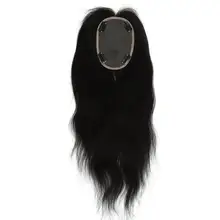 Neitsi, 10*13 см, 14 дюймов, прямые человеческие волосы Remy, парик, натуральные волосы, шелковая основа с зажимом, парик для волос, плотность 180%, 60 г