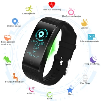 

Smart Watch Sports Fitness Activity Heart Rate Tracker Blood Pressure wristband IP67 Waterproof band Pedometer for Android