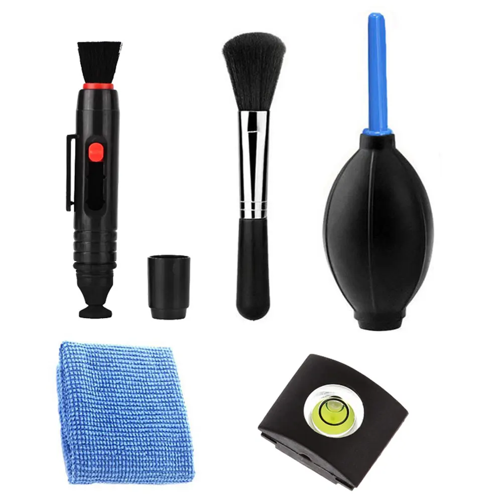 5pcs Camera Cleaning Kit Dust Cleaner Lens Clean Brush Pen Wipes Fuliginous Air Blower For Canon Sony Spirit Warm Shoe | Электроника