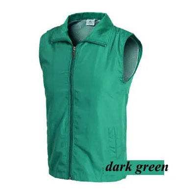 dark green 1 шт./партия, одежда для безопасности для мужчин, унисекс, открытый волонтерский работник, рабочая куртка унисекс жилет Рабочие Комбинезоны для женщин - Цвет: dark green