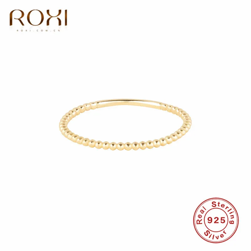 ROXI, серебряные бусины 925 пробы, штабелируемые кольца, кольца на указательный палец для женщин, ювелирные изделия, очаровательные обручальные кольца, штабелируемые обручальные кольца