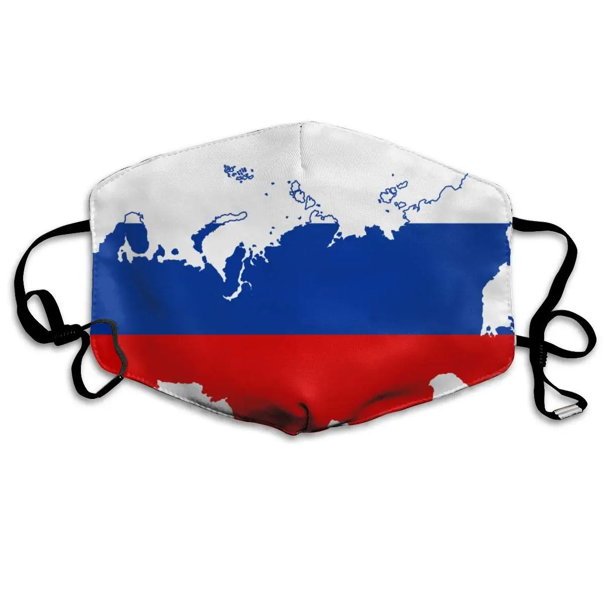 

Russian Flag Washable Reusable Mask, Cotton Anti Dust Half Face Mouth Mask For Kids Teens Men Women With Adjustable Ear Loops