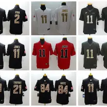 Сшитый для мужчин, Atlanta Matt Ryan Julio Jones Desmond Trufant Devonta Freeman Green Salute Jersey