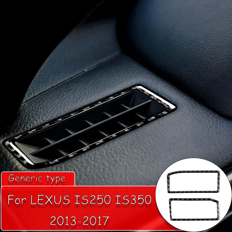 2 шт./компл. стайлинга автомобилей углеродного волокна Стикеры для LEXUS IS250 IS350 2013- Кондиционер Vent крышка розетки
