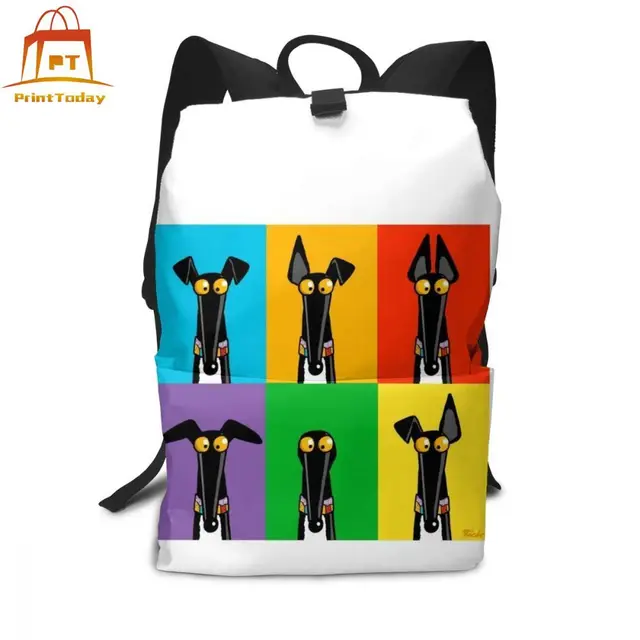 US $15.74 Greyhound Backpack Greyhound Backpacks Man - Woman Trendy Bag Student Multi Pocket Sports Print Bag