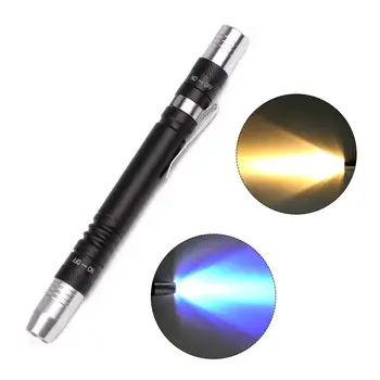 

2-Head Light Source Flashlight Pen Light For Jewelry Identification 1 Mode Antique Flashlight Double Head Flashlight