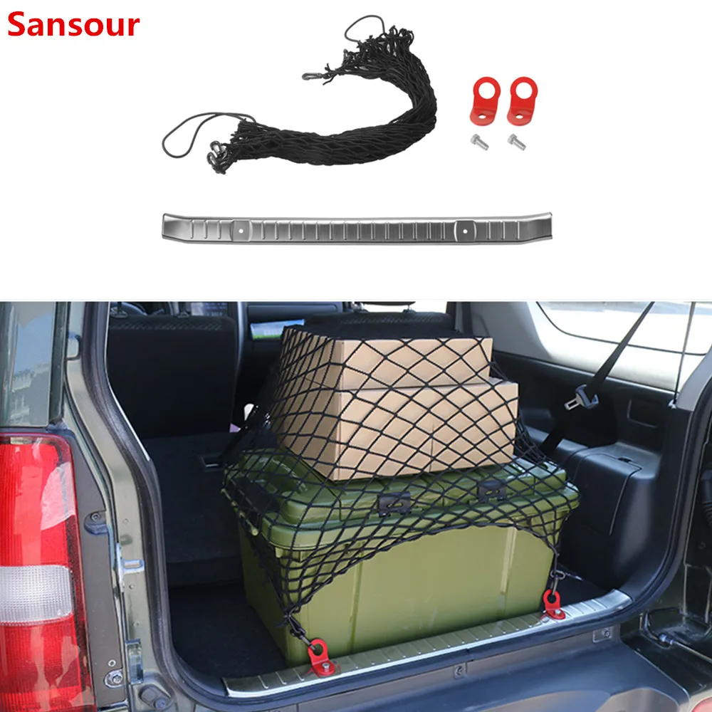 Sansour ABS Автомобильный багажник крюк блокировки грузовой багаж сетка багажник внутри защитная пластина для Suzuki Jimny 2007- автомобильный Стайлинг