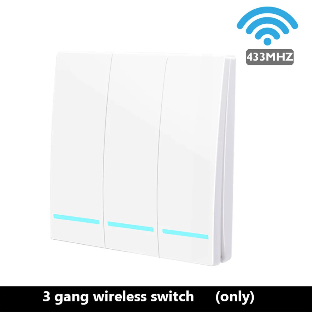 3 gang Switch WHITE SMATRUL Tuya Smart Life APP Wi-Fi 1/2/3 кнопочный переключатель светильник RF 433 МГц настенный DIY релейный модуль с таймером Google Home Amazon Alexa - Цвет: 3 gang Switch WHITE