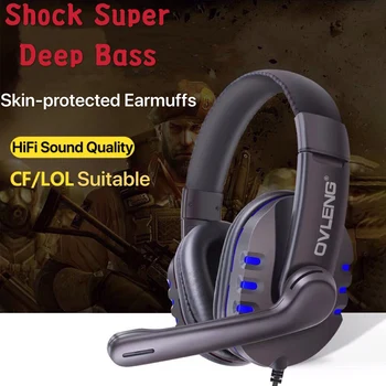 

Willkey Q7 Gaming Headset Headphones with Microphone Computer Foldable Stereo Gaming Earphones For PC Laptop Computer