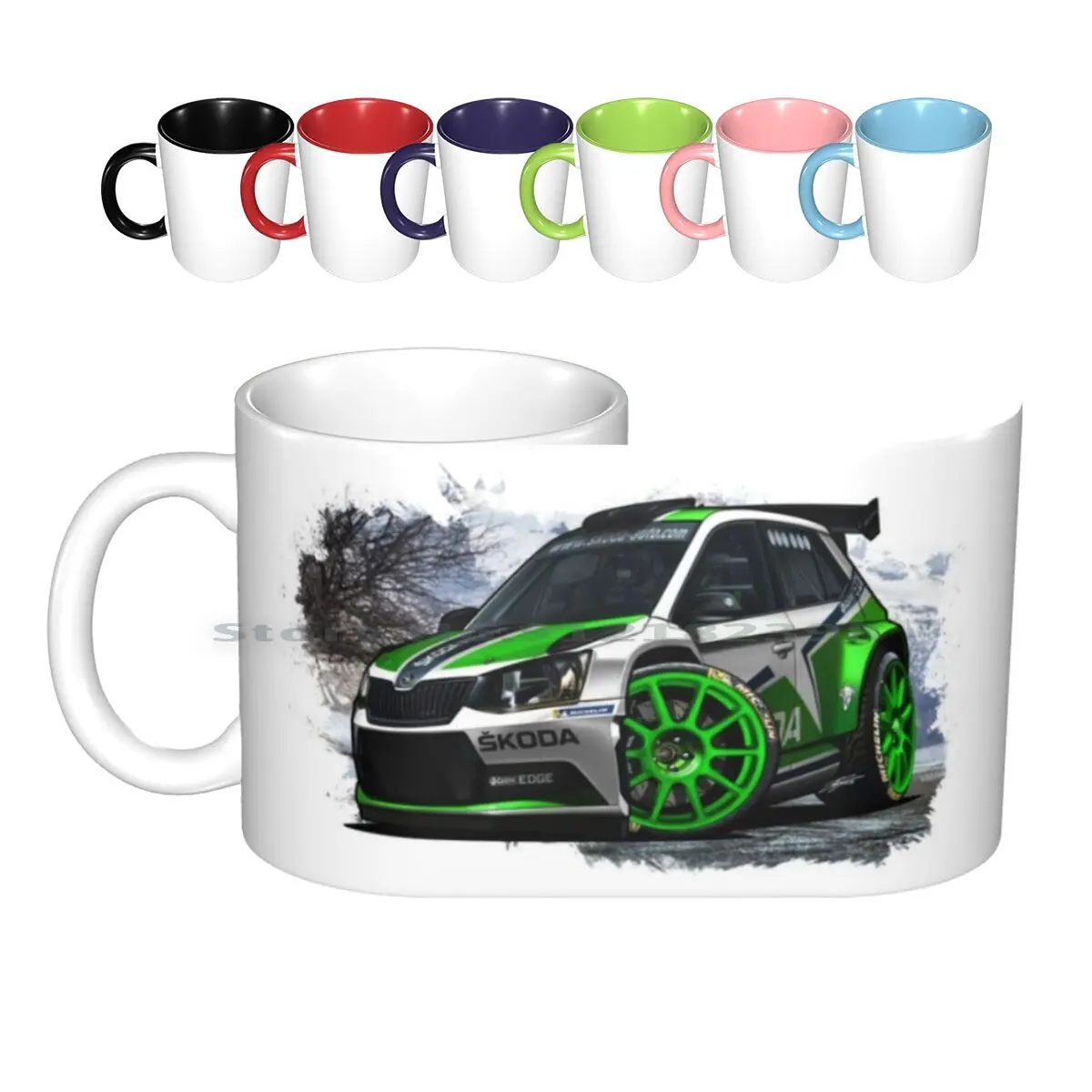2020 Wrc Skoda Fabia R5 Tazze In Ceramica Tazze Da Caffè Tazza Da Tè Al Latte Skoda Skoda Fabia Skoda Fabia R5 Skoda Wrc Fabia Wrc Skoda R5