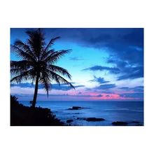 

Vesteen 5D DIY Diamond Painting Sea Tree Sunset Mosaic Diamond Full Round Drill Hand Craft For Home Decoration Wall Gift