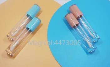 

10/20/30/50/100PCS 8ml Empty Lip Gloss Tube Plastic Lipgloss Bottle Container White Blue Cap Cylinder Small Lipgloss Wholesale