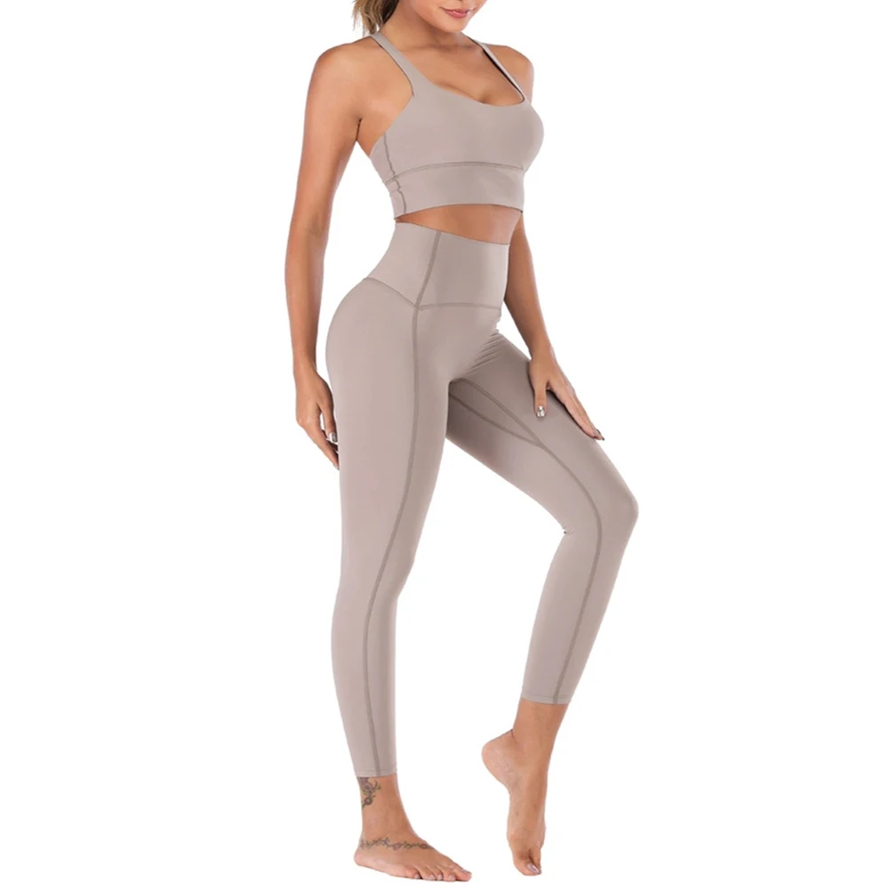 Naked-Feel Yoga Set Yoga Leggings Set Women Fitness Suit For Clothes High Waist Gym Workout Sportswear Gym Sports Clothing