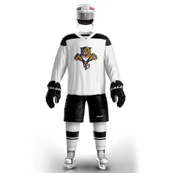 

COLDOUTDOOR Free Shipping Vintage Ice Hockey Training Jerseys Set Print Panthers Logo Spot Cheap high quality H6100-10