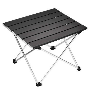 

Portable Folding Camping Table Aluminum Desk Table Top Suitable for Outdoor Picnic Barbecue Cooking Holiday Beach Hiking Traveli