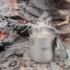 Lixada Outdoor Cup 750ml Camping Titanium Pot Water Cup with Detachable Handle Outdoor Tableware Picnic Cookware ► Photo 1/6