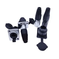 RJ45 waterproof connector plug,D type panel mount socket ip65 Ethernet connectors