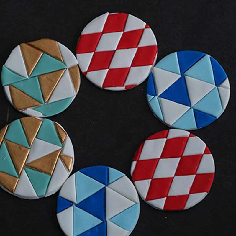 3pcs Plastic Clay Cutter Hexagon/Round/Square/Fish Scales Geometric Shape Cutting Mold Designer Diy Earring Polymer Pottery Tool|Pottery & Ceramics Tools| -