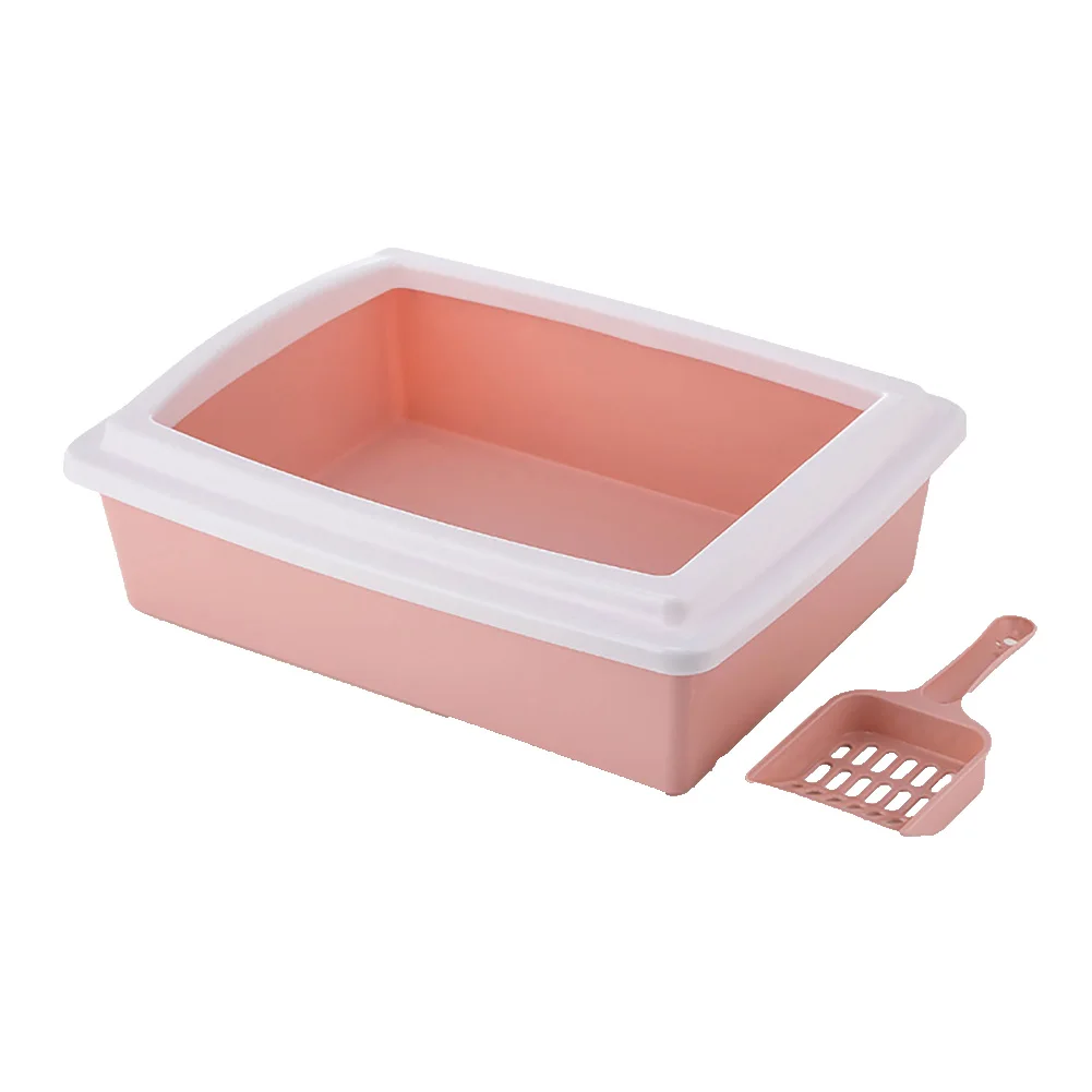 Semi-Enclosed High Fence Pet Cat Toilet Detachable Cat Litter Box Cat Toilet Dog Tray Clean Scoop Home Plastic Sand Box Supplies Semi-Enclosed High Fence Pet Cat Toilet Detachable Cat Litter Box Cat Toilet Dog Tray Clean Scoop Home Plastic Sand Box Supplies