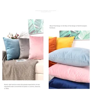 

decorative cushions for sofa-Solid velvet Pillowcase - Home Decoration Polyester coussin decoration