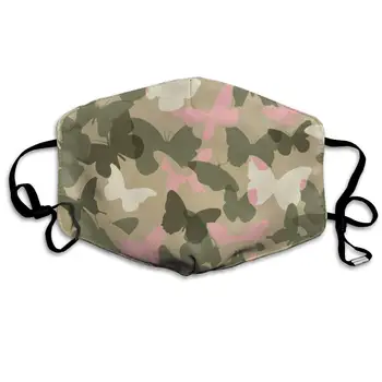 

Garde Art Studio Dust Mask Windproof Mouth Masks Washable & Reusable Pink Butterfly Camo Protection Sun Smoke