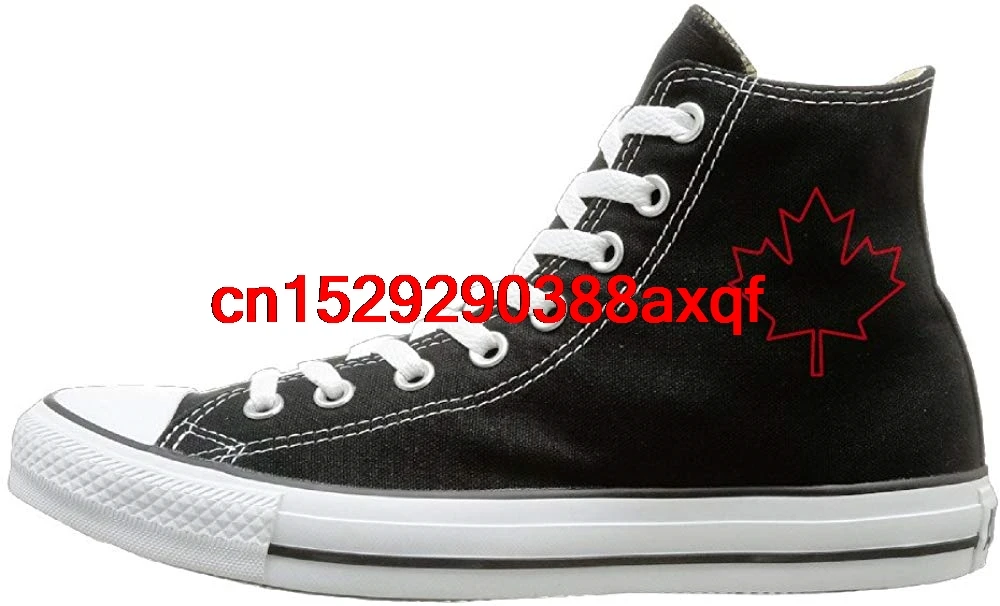 

Team Canada Canadian Maple Leaf Logo Fashion Casual Canvas High Top Sneakers Unisex