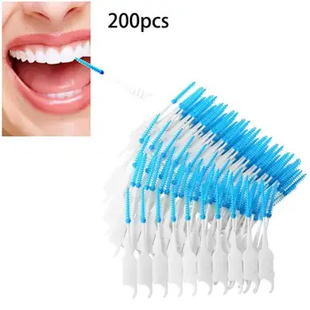 

200 Pcs interdental toothbrush brush Teeth Cleaning Oral Care Tooth Floss Oral Hygiene Dental Floss Soft Interdental