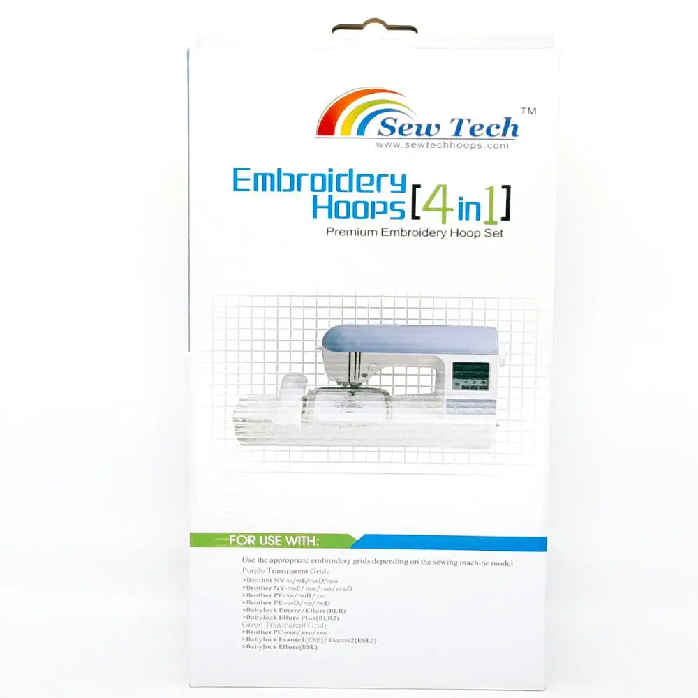 

4pcs Sew Tech Embroidery Hoops for Brother Embroidery Machine Frames Set Innov-is 1250 700 PE700 PE700II PE770 PE800 780D