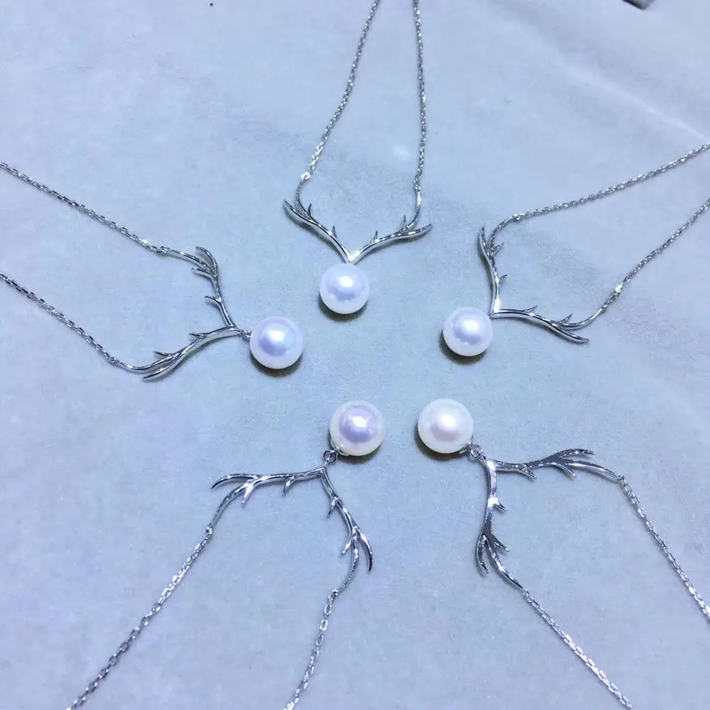 

Christmas Gift Deer 925 Silver Necklace Chain with Pendant Findings Settings Parts Fittings for Pearls Corals Jades Stones