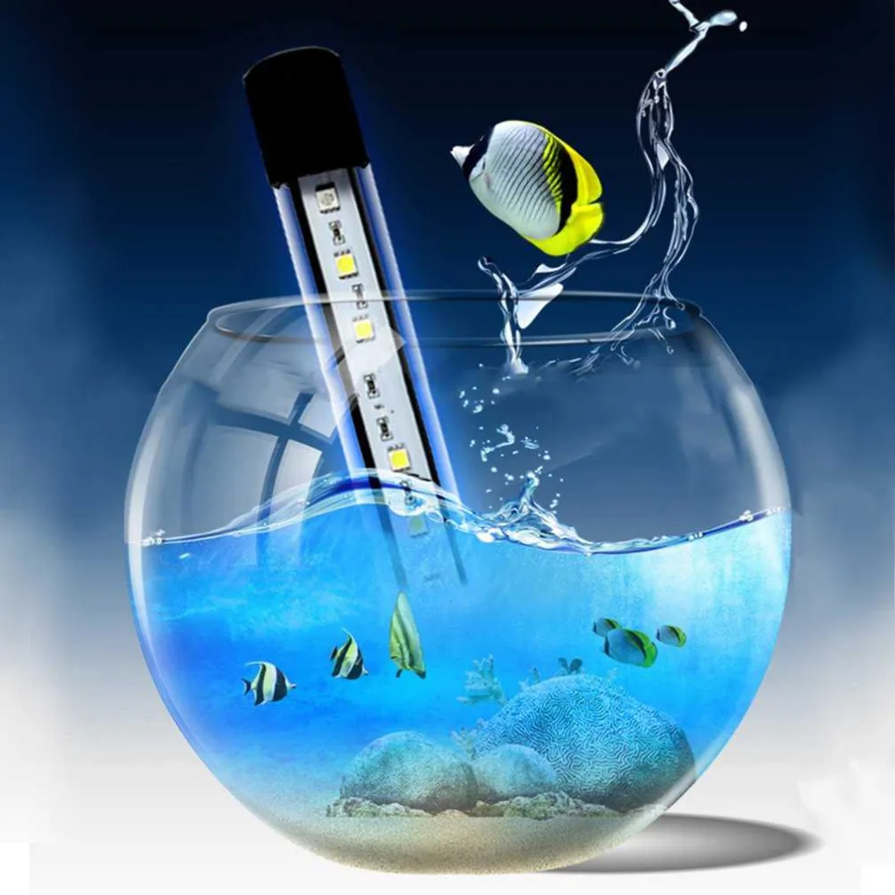 Aquarium Fish Tank LED Light Amphibious Use Light Color Submersible Waterproof Clip Lamp Drop shipping best underwater boat lights