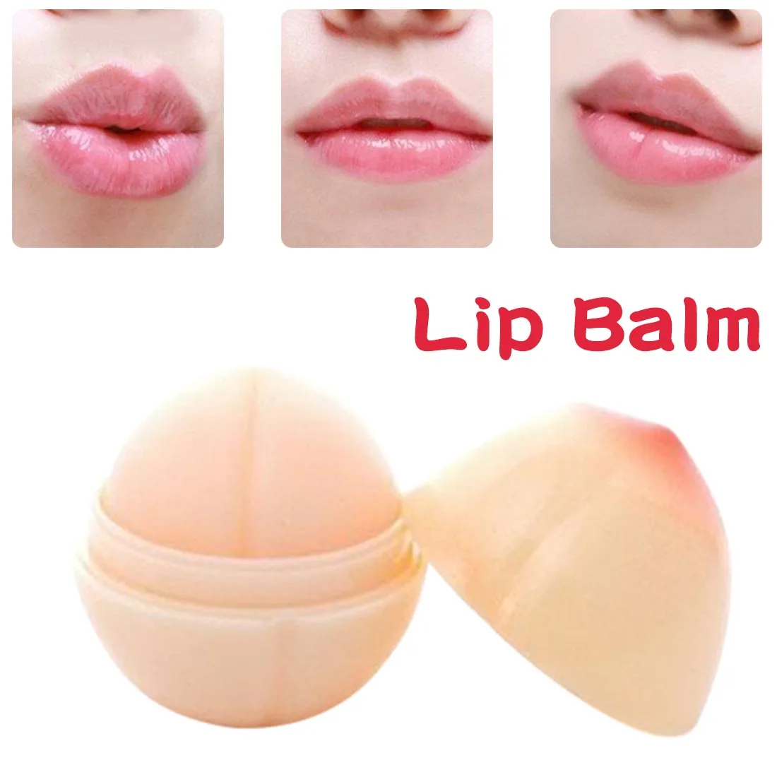 

Moisturizer Sweet Cute Peach Shape Nutritious Makeup Long Lasting Lip balm Brand Lip stick Care Makeup Lips Color