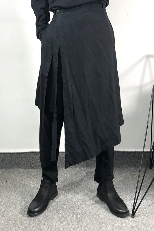 Owen Seak Men Casual Harem Pants Cross High Street Wear Hip HOP Ankle Length Pants Men's Gothic Sweatpants Spring Black