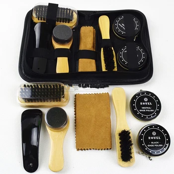 

Father’s Day With Case Cleaning Tool Shoe Polish Kit Gift Brushes Birthday Household Portable Sneakers Travel Cloth Boots Care